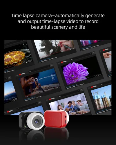 Miniatura 2 de ATLI T100 Lite Time Lapse Cámara 1080P HDR Profesional WiFi APP Control Manual Focus Timelapse Cámara de vídeo para plantas de construcción de Rojo