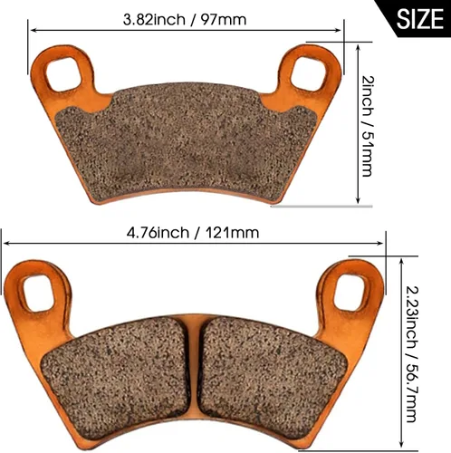Miniatura 4 de Pastillas de freno para Polaris Ranger 500 570 700 800 900 RZR 800 900 700XP 800XP 900XP EV Diesel Crew 570, Pastillas de freno delanteras