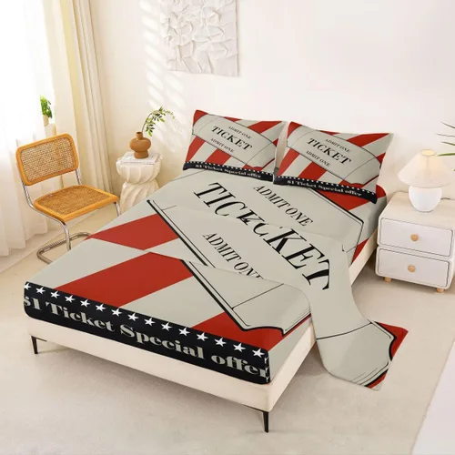 Miniatura 14 de Homewish Juego de sábanas de música de piano, tamaño Queen, juego de ropa de cama de notas musicales de 4 piezas para decoración de habitación