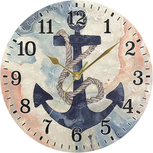 Miniatura 78 de JUNZAN Reloj de bañera con vino romántico espumoso y velas, reloj de pared silencioso de 10 pulgadas, pequeño reloj redondo, decoración de cocina