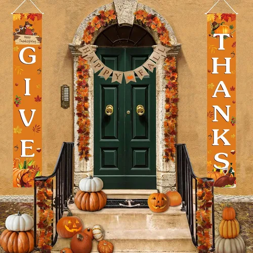 Miniatura 9 de Paquete de 5 guirnaldas de hojas de arce de otoño, 30 pies, guirnalda artificial de otoño de hojas de arce de Acción de Gracias, decoración de mesa