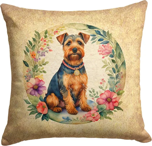 Miniatura 23 de Caroline's Treasures DAC2072PW1414 Affenpinscher and Flowers - Almohada decorativa de tela, lavable a máquina, para interiores y exteriores