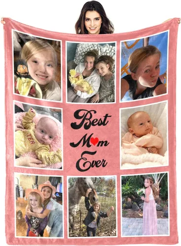 Miniatura 10 de Mantas personalizadas con fotos, regalos personalizados para parejas, manta con fotos personalizada, regalos para siempre y para siempre, regalo