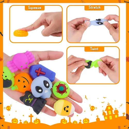 Miniatura 4 de MGparty 24 juguetes de Halloween para niños, regalos de fiesta de Halloween, bolsas de regalo, premios, decoraciones de Halloween, juguetes