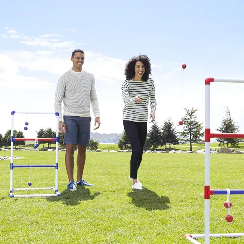 Miniatura 8 de Amazon Basics - Juego de lanzamiento de escalera, rojo/azul
