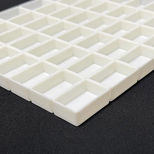 Miniatura 11 de 150 piezas de plástico transparente vacío para acuarelas – 0.07 onzas líquidas de capacidad, bandejas de pintura recargables para acuarelas sólidas