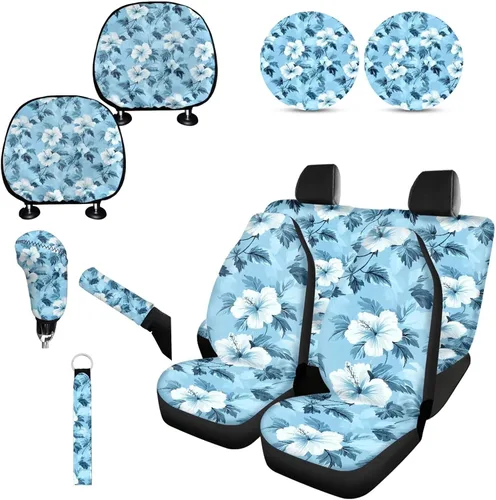 Miniatura 30 de Forchrinse Bee - Juego de fundas para asiento delantero y trasero con funda para palanca de cambios de freno de mano, funda para reposacabezas