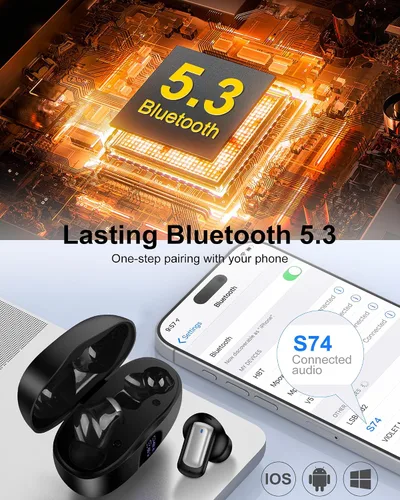 Miniatura 2 de Auriculares inalámbricos Android para Samsung Galaxy S26 S25 Ultra S24 S23 S22 Plus A17 A35 A16 A15 A54 Z Fold7 Flip7, HiFi estéreo Bluetooth