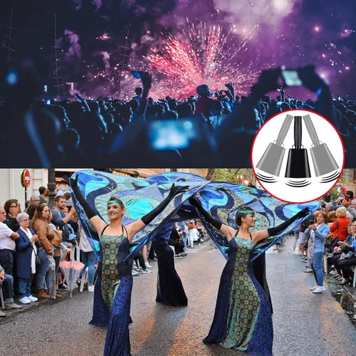 Miniatura 6 de Campana de vaca de acero de 8 pulgadas con asa, campana para hacer ruido, campana de llamada de mano fuerte para eventos deportivos, fútbol, fútbol