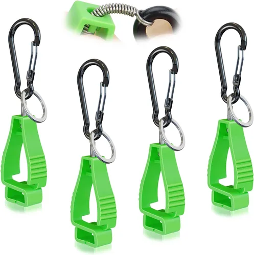 Miniatura 10 de NANHONG 4PCS, Clips para Guantes para Soportes de Guantes de Trabajo, Clip para Guantes, Accesorios para Cinturón de Servicio, Clips para Guantes