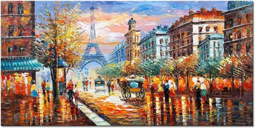 Miniatura 25 de Alenoss Pinturas Metálicas Abstractas 100% Hechas a Mano Lienzo Arte de Pared Textura Gruesa Única Superficie Áspera Pintura al Óleo Moderna 48x24