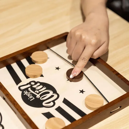 Miniatura 3 de Juego de disco de cabestrillo – Juego de mesa de madera maciza de 16.5 pulgadas, lujoso juego de disco de eslinga para noches familiares o fiestas