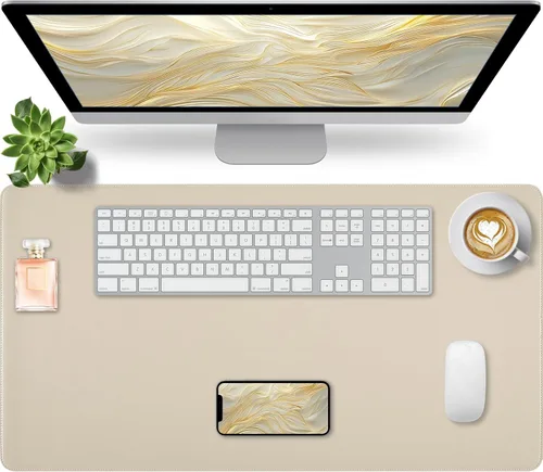 Miniatura 33 de Bloss Almohadilla de escritorio de cuero y reposamuñecas para teclado, alfombrilla grande para mouse + almohadilla para teclado + soporte de muñeca