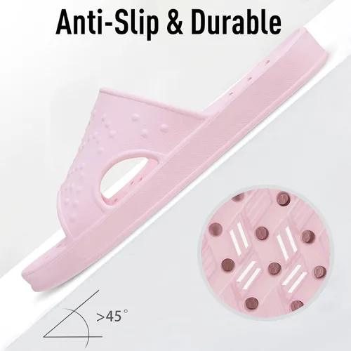 Miniatura 6 de shevalues - Zapatos de ducha para mujer con soporte de arco y de secado rápido, sandalias de playa ligeras con agujeros de drenaje
