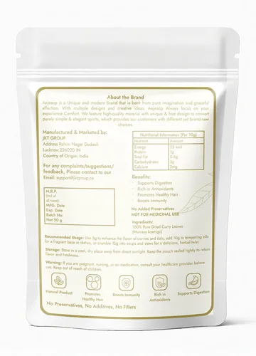 Miniatura 2 de AEJESOP Curry Leaves dried, Curry Leaf from India, 1.76oz(50 g)
