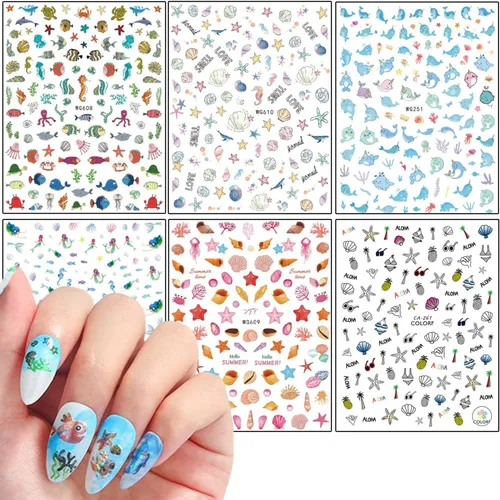 Miniatura 14 de Grandes calcomanías de mariposas para uñas, calcomanías de mariposas grandes 3D para uñas, calcomanías autoadhesivas de diseños de mariposas