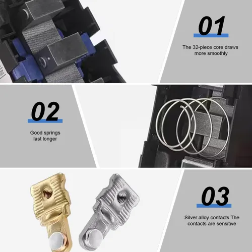 Miniatura 7 de ATO Contactor de CA 3 polos 25 amperios 24V 110V 220V bobina para sistemas de accionamiento eléctrico Contactores HVAC Contactores de derivación