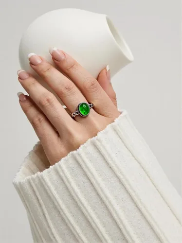 Miniatura 4 de Anillo de infinito con piedras preciosas de cristal ovalado, plata de ley 925, anillo de nudo retro para mujer