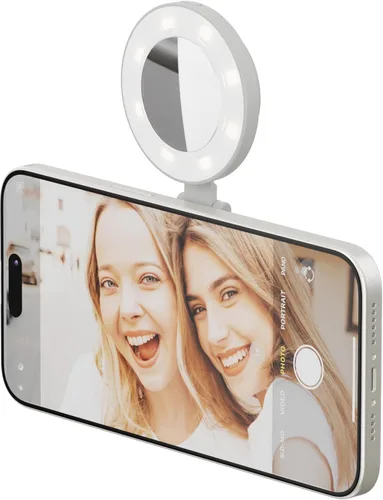 Miniatura 3 de ShiftCam SnapPocket Light - Anillo de luz LED para selfie con cuatro ajustes de brillo y batería integrada, montaje magnético que se ajusta a