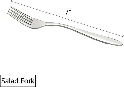 Miniatura 2 de Ramddy Tenedor de ensalada de acero inoxidable 18/10, 12 piezas, 7 pulgadas