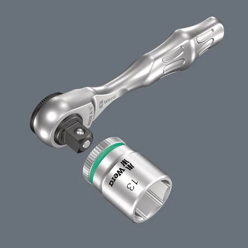 Miniatura 2 de WERA 05003793001 8008 A Zyklop Mini 3 Trinquete con 1/4" Drive, 1/4" x 3.425 in