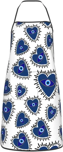 Delantal de mal de ojo del diablo, divertido delantal de cocina para mujeres y hombres, delantal con babero para barbacoa, hornear, manualidades,