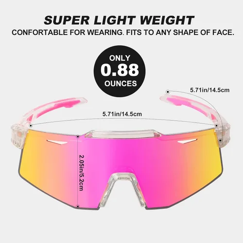 Miniatura 5 de EXP VISION Gafas de ciclismo polarizadas, UV 400, gafas de sol deportivas, gafas de ciclismo, correr, senderismo, golf, pesca, conducción