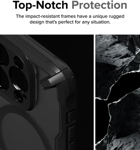 Miniatura 4 de Ringke Fusion-X - Funda para iPhone 15 Pro [compatible con MagSafe] Funda protectora resistente a prueba de golpes, color negro mate magnético