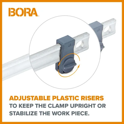 Miniatura 4 de BORA Juego de abrazaderas paralelas de 24 pulgadas, paquete de 2 abrazaderas para carpintería con presión sólida y uniforme, 571124T