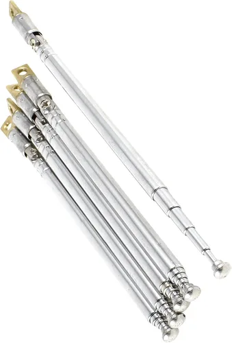 Miniatura 2 de uxcell Antena telescópica universal telescópica, 180 grados, 4.3 in-12.6 in de longitud, 5 secciones receptor de control aéreo para equipo de radio
