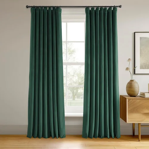 Miniatura 21 de HPD Half Price Drapes Cortinas Opacas Térmicas de Terciopelo Signature para Sala de Estar de 63 Pulgadas de Largo (1 Panel) con Bolsillo para Barra