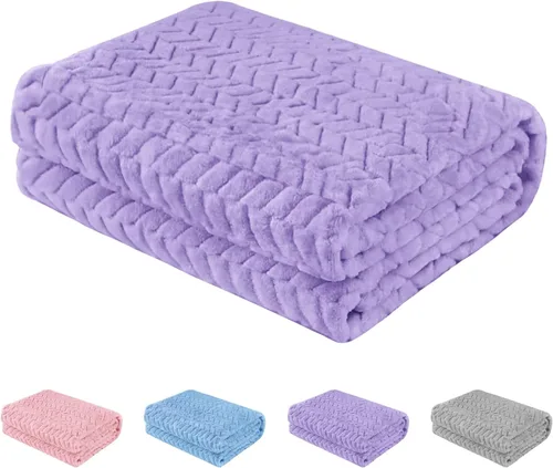 Miniatura 8 de Manta de franela para bebé, cobijas acogedoras para recién nacidos y niños pequeños, supersuave y cálida manta de bebé para cochecito de cuna