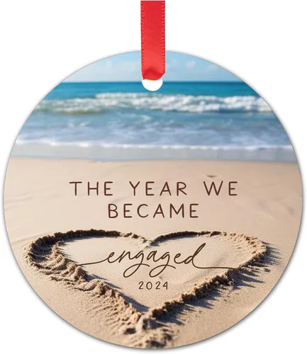 Miniatura 12 de Yippee Daisy Adorno de campamento personalizado – 10º aniversario para él y ella – 10 años casados juntos – Adorno de Navidad para parejas – 2025