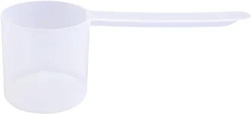 Miniatura 35 de Conjunto de 5 cucharas medidoras de plástico, 6 cucharadas (90 cc 3/8 taza 3 oz. 90 mL) con mango largo para polvos, gránulos, café, comida