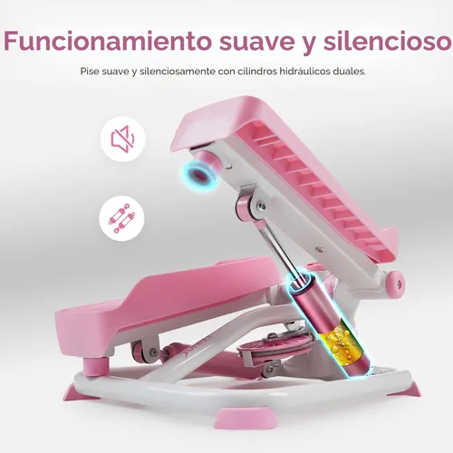 Miniatura 5 de Sunny Health & Fitness Mini Steppers for Exercise at Home, Stair Step Workout Machine with Resistance Bands, Full Body Cardio Equipment, Optional