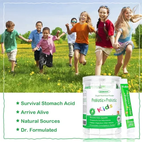 Miniatura 3 de ZEBORA Probióticos para mujeres, hombres y niños a partir de 3 años, prebióticos y probióticos en polvo para la salud digestiva e inmunológica