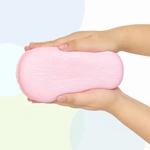Miniatura 2 de Gaint Macaron Slow Rising Squishie, regalo de cumpleaños jumbo para niños, juguetes Kawaii para aliviar el estrés (rosa)