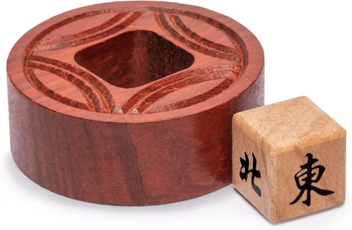 Miniatura 2 de Yellow Mountain Imports Apostador de madera Mahjong/Indicador de viento - Accesorio Mahjong para juego de mahjong chino o americano