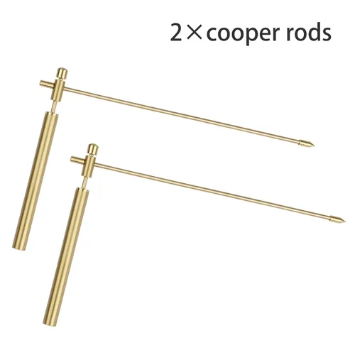 Miniatura 2 de Varillas de radiestesia de cobre, 2 varillas de adivinación – Cobre sólido y latón con caja de regalo y bolsa – Detecta oro, agua, caza