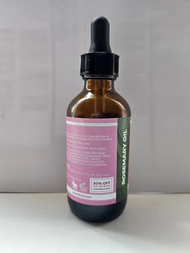 Miniatura 3 de Leven Rose Aceite orgánico de romero para el crecimiento del cabello con ricino, romero, menta, jojoba, argán, semillas de calabaza, extracto