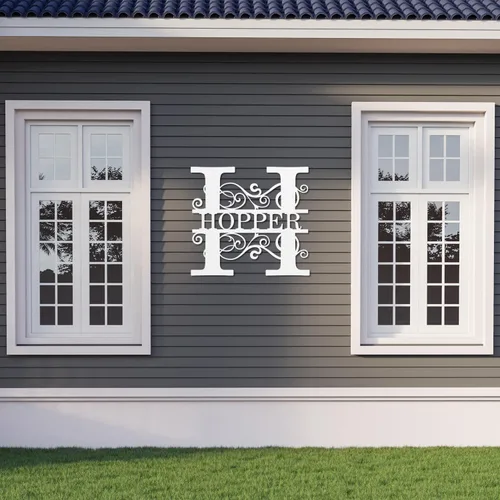 Miniatura 6 de Letreros de metal personalizados con nombre de familia, letreros de apellido, decoración del hogar arte de pared de metal al aire libre