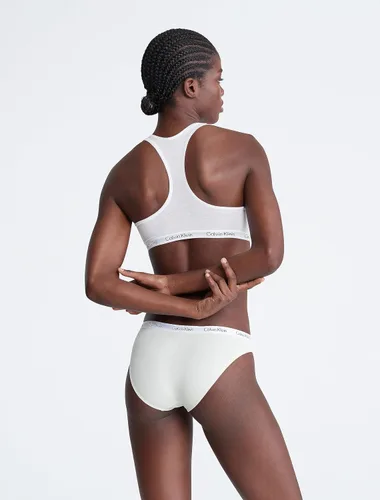 Miniatura 3 de Calvin Klein - Calzones bikini elásticos de algodón con logotipo de carrusel para mujer, paquete múltiple