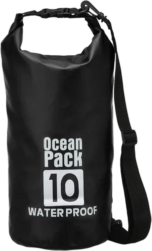 Miniatura 10 de Bolsa seca impermeable, 5 L, ajuste para mujeres y hombres, bolsas a prueba de agua, mochila flotante ligera de almacenamiento en seco con silbato