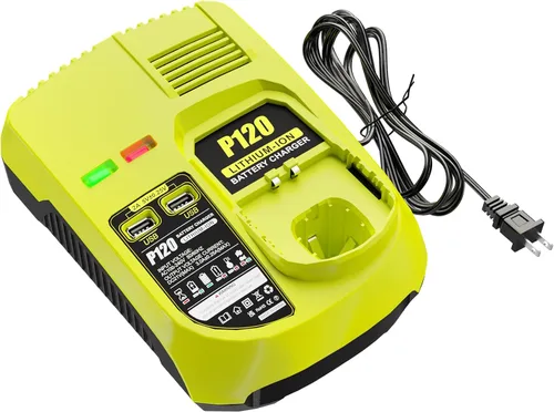 DSANKE P120 - Cargador de batería de repuesto para cargador Ryobi ONE+ P117 P118 P119 NiCd NiMh de iones de litio P100 P101 P102 P103 P105 P107 P108