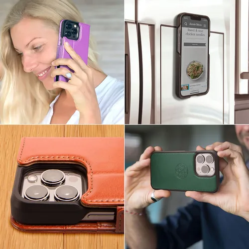 Miniatura 7 de Dreem Fibonacci - Funda tipo cartera para iPhone 13 Pro Max Funda 2 en 1 a prueba de golpes y funda desmontable de piel vegana, compatible