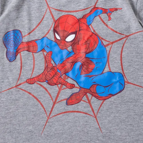 Miniatura 5 de Marvel Spiderman - Conjunto de camiseta con capucha y pantalones cortos para niños pequeños