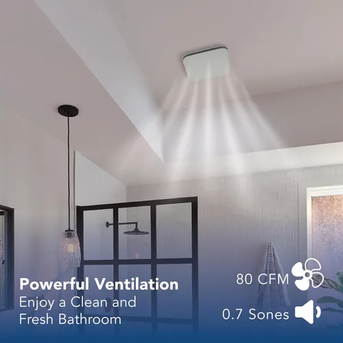 Miniatura 5 de Broan-NuTone Ventilador de escape de baño – Fácil adaptación sin acceso al ático, ultrasilencioso 0.7 sones, 80 CFM, Certificado ENERGY STAR