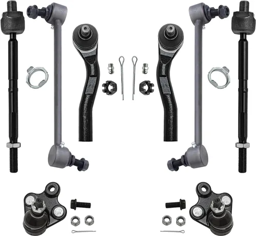 Miniatura 123 de Detroit Axle – Kit de suspensión delantera para Hyundai 2013-2018 Santa Fe 2 enlaces de barra de estabilizador 4 varillas de amarre interiores
