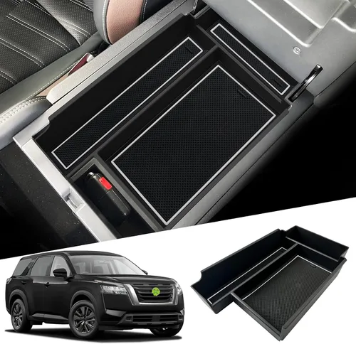 Miniatura 6 de SHAOHAO Bandeja organizadora para consola central Nissan Pathfinder 2025 2026 2022 2023 2024 2025 2026 Pathfinder S/SV/SL/Rock Creek/Platinum Caja