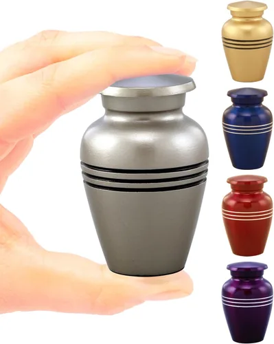 Miniatura 4 de Serenity Urna de recuerdo para cenizas humanas y mascotas, mini urna de cremación con bolsa de terciopelo y embudo, elegante urna conmemorativa
